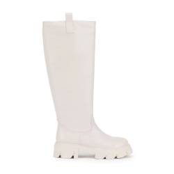 Wittchen Damen-Stiefel Aus Leder Mit Dicker Sohle Creme Obuwie Naturleder von Wittchen