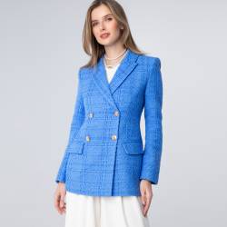 Wittchen Damenblazer Aus Boucle-Stoff Blau Odzież Kunststoff von Wittchen