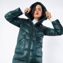 Wittchen Daunenmantel Für Damen Mit Kapuze Aus Nylon Grün Odzież Nylon von Wittchen