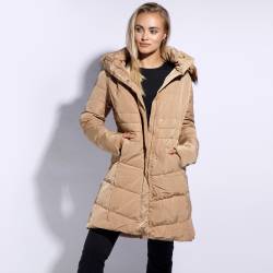 Wittchen Gesteppte Daunenjacke Mit Kapuze Für Damen Gold Odzież Polyester von Wittchen