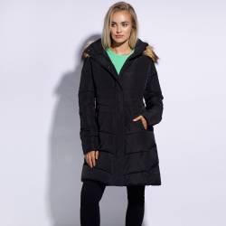 Wittchen Gesteppte Daunenjacke Mit Kapuze Für Damen Schwarz Odzież Polyester von Wittchen