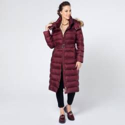 Wittchen Gesteppter Wintermantel Für Damen Mit Kapuze Dunkelrot Odzież Polyester von Wittchen