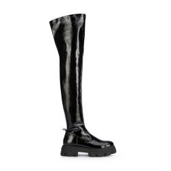 Wittchen Hohe Damen-Stiefel Aus Lackleder Schwarz Obuwie Lackleder von Wittchen