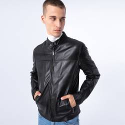 Wittchen Klassische Herrenjacke Aus Leder Schwarz Odzież Naturleder von Wittchen