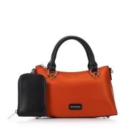 Wittchen Kleine Damenhandtasche Aus Nylon Mit Etui Orange Young Nylon von Wittchen