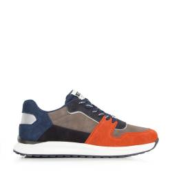 Wittchen Wildleder-Sneaker Für Herren Grau-Orange Obuwie Wildleder von Wittchen