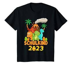 Kinder Schulkind 2023 Dinosaurier Schulanfang Dino Einschulung T-Shirt von Witzige Einschulung 2023 Schulkind Geschenk