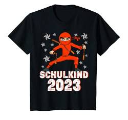 Kinder Schulkind 2023 Ninja Schulanfang Einschulung T-Shirt von Witzige Einschulung 2023 Schulkind Geschenk