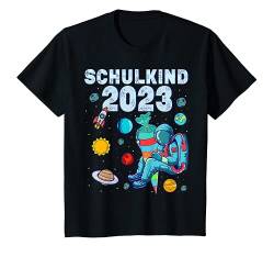 Kinder Schulkind 2023 Weltraum Einschulung Planet Rakete T-Shirt von Witzige Einschulung und Schulanfang Designs