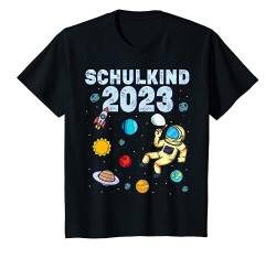 Kinder Schulkind 2023 Weltraum Einschulung Planet Rakete T-Shirt von Witzige Einschulung und Schulanfang Designs