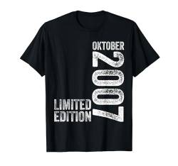 17. Geburtstag Junge 17 Jahre Limited Edition Oktober 2007 T-Shirt von Witzige Geschenke zum 17 Geburtstag Mann und Frau