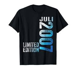 17. Geburtstag Mann 17 Jahre Limited Edition Juli 2007 T-Shirt von Witzige Geschenke zum 17 Geburtstag Mann und Frau