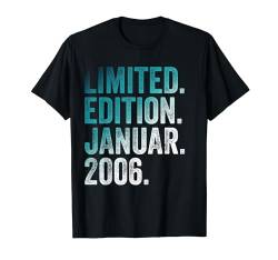 18. Geburtstag Mann 18 Jahre Limited Edition Januar 2006 T-Shirt von Witzige Geschenke zum 18 Geburtstag Mann und Frau