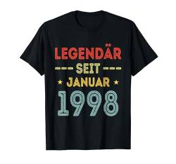 26. Geburtstag Mann 26 Jahre Legendär seit Januar 1998 T-Shirt von Witzige Geschenke zum 26 Geburtstag Mann und Frau
