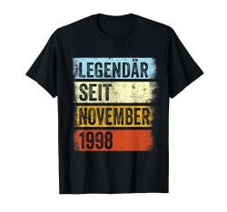 26. Geburtstag Mann 26 Jahre Legendär seit November 1998 T-Shirt von Witzige Geschenke zum 26 Geburtstag Mann und Frau