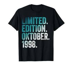 26. Geburtstag Mann 26 Jahre Limited Edition Oktober 1998 T-Shirt von Witzige Geschenke zum 26 Geburtstag Mann und Frau