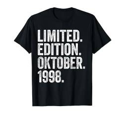 26. Geburtstag Mann 26 Jahre Limited Edition Oktober 1998 T-Shirt von Witzige Geschenke zum 26 Geburtstag Mann und Frau