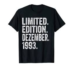 30. Geburtstag Mann 30 Jahre Limited Edition Dezember 1993 T-Shirt von Witzige Geschenke zum 30 Geburtstag Mann und Frau
