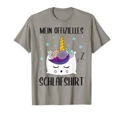 Mein Offizielles Schlafshirt Einhorn Pyjama Geschenk Lustig T-Shirt von Witzige Schlafanzug Geschenkideen