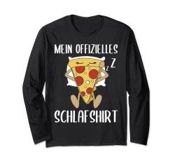 Mein Offizielles Schlafshirt Pizza Pyjama Geschenk Lustig Langarmshirt von Witzige Schlafanzug Geschenkideen