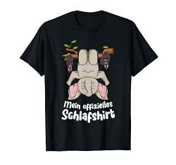 Mein offizielles Schlafshirt Elefant mit Fledermäuse T-Shirt von Witzige Schlafshirt und Morgenmuffel Designs