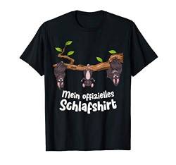 Mein offizielles Schlafshirt Maus mit Fledermäuse T-Shirt von Witzige Schlafshirt und Morgenmuffel Designs