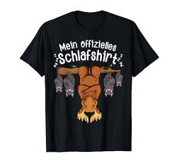 Mein offizielles Schlafshirt lustiges Elch mit Fledermäuse T-Shirt von Witzige Schlafshirt und Morgenmuffel Designs