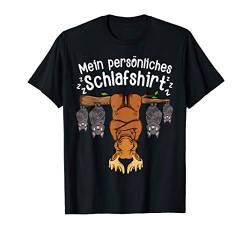 Mein persönliches Schlafshirt lustiges Elch mit Fledermäuse T-Shirt von Witzige Schlafshirt und Morgenmuffel Designs