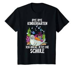 Kinder Schulanfang Spruch Robbe Seehund Einschulung 2021 T-Shirt von Witzige Schulanfang Einschulung 2021 Geschenk