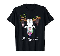 Fledermäuse und Einhorn Shirt lustiges Be Different T-Shirt von Witzige Yoga und Motivation Geschenk Designs