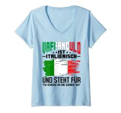 Damen Italiener Spruch Geschenk Vaffanculo Sizilien Tourist Reisen T-Shirt mit V-Ausschnitt von Witzige und Lustige Sprüche