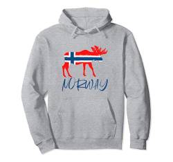 Norway Gifts Spruch Flagge Nordkap Elch Norwegen Grafik Pullover Hoodie von Witzige und Lustige Sprüche