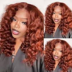 -*-01 Loose Wave Short Bob Wig Lace Front Wig Human Hair Brazilian Deep Wave Lace Closure Wigs For Women von Wjnvfioo