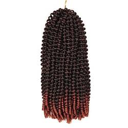 12 Zoll Frühlingshaar Afro Flauschige Synthetische Zöpfe Ombre Häkelhaarverlängerungen Für Frauen T1B350 12inches#5Pcs/Lot von Wjnvfioo