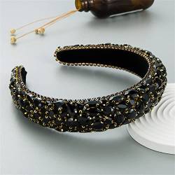 Barock Koreanische Strass Schwamm Breite Krempe Stirnband Damen Licht Luxus Persönlichkeit Stirnband Party Haar Zubehör TS5014-3 von Wjnvfioo