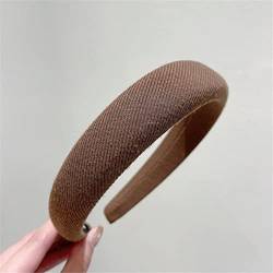 Frauen Haar Hoop Haarband Solide Stirnband Breite Gepolsterte Kopfbedeckung Für Mädchen Haarband Headwear Haar Zubehör 0487-9 von Wjnvfioo