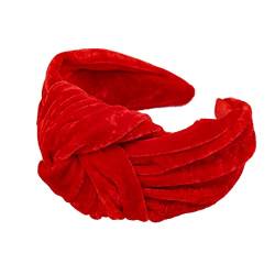Geknotete Stirnband Für Frauen Breite Haarbänder Krawatten Mädchen Einfarbig Haar Hoop Lünette Kopfschmuck Haar Zubehör 0851-B von Wjnvfioo
