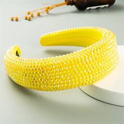 Gelb Strass Stirnband Mode Haar Zubehör Für Frauen Breite Krempe Haarband Mädchen Haarband Headwear 10 von Wjnvfioo