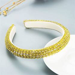 Gelb Strass Stirnband Mode Haar Zubehör Für Frauen Breite Krempe Haarband Mädchen Haarband Headwear 13 von Wjnvfioo