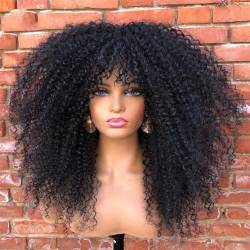 Kurze Haare Afro Kinky Curly Perücke Für Schwarze Frauen Cosplay Blonde Synthetische Natürliche Rote Perücken African Ombre Glueless von Wjnvfioo