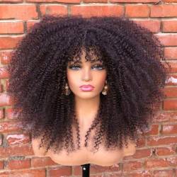 Kurze Haare Afro Kinky Curly Perücke Für Schwarze Frauen Cosplay Blonde Synthetische Natürliche Rote Perücken African Ombre Glueless von Wjnvfioo