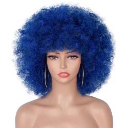 Kurze Haare Afro Verworrene Lockige Perücken Mit Pony Für Schwarze Frauen Synthetische Perücke Afrikanische Natürliche Blonde Cosplay Leimlos von Wjnvfioo