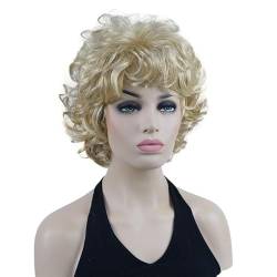 Kurze Perücke Mit Weichen Locken, Blonde, Vollsynthetische Perücken 26 short von Wjnvfioo