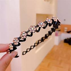 Mode Perle Strass Haarbänder Elastische Blume Frauen Haar Hoop Bands Stirnband Lünette Mädchen Haarschmuck Kopfschmuck 13CM 1 STÜCK ORANGE von Wjnvfioo