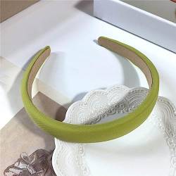 Satin Haarband Mädchen Einfarbig Stirnband Breit Gepolstert Haar Hoop Headwear Mode Haar Zubehör Für Frauen 23 von Wjnvfioo