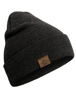 Beanie für Herren, bequeme, atmungsaktive, weiche Mütze, Wintermützen für Damen und Herren, Geschenke für Männer, Schiefergrau, One size von Wmcaps