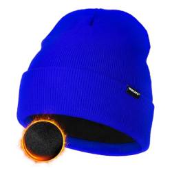 Wmcaps Klassische Mütze Herren Damen, Warm Fleece Wintermütze Strickmütze Winter Warme, Weich Stretchy, Atmungsaktiv Unisex Beanie für Damen Herren Geschenke für Männer Frauen Coole Sachen, Hellblau von Wmcaps