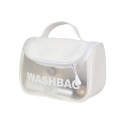 Kosmetiktasche Transparent Wasserdicht,Tragbare Reise Schminktasche,Große Kapazität Make-up Tasche,Vielseitige Waschtasche,Kosmetiktasch Organizer (Weiß) von Wmmner