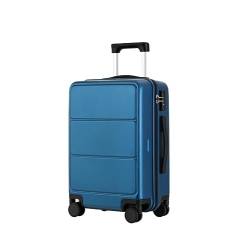 Gepäck 20-Zoll-Gepäck Mit Spinnerrädern, Gepäck, Das Mit TSA-Schloss Im Flugzeug Transportiert Werden Kann Trolley-Koffer (Color : Blu, Size : 20inch) von Wnota