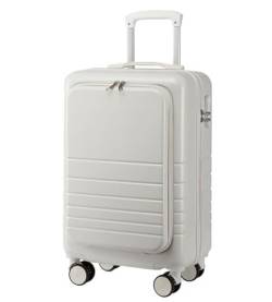 Gepäck Handgepäck, Von Der Fluggesellschaft Zugelassen, Leichter Koffer, Hartschalen-Reisegepäck Trolley-Koffer (Color : White, Size : 26in) von Wnota